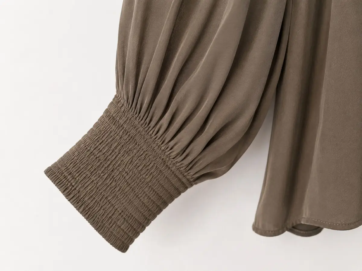 Witchery Olive Green Long Sleeve Blouse Size 6