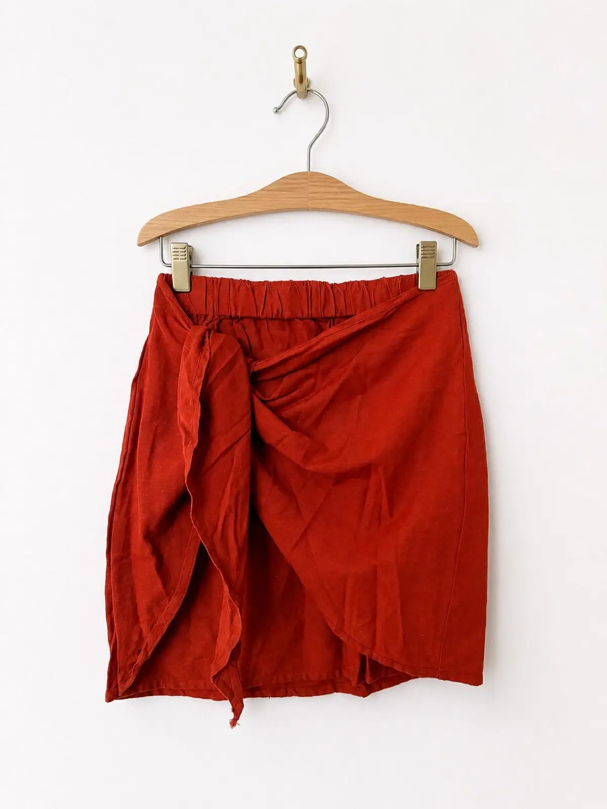 Refinery Rust Orange Wrap Skirt Size 6
