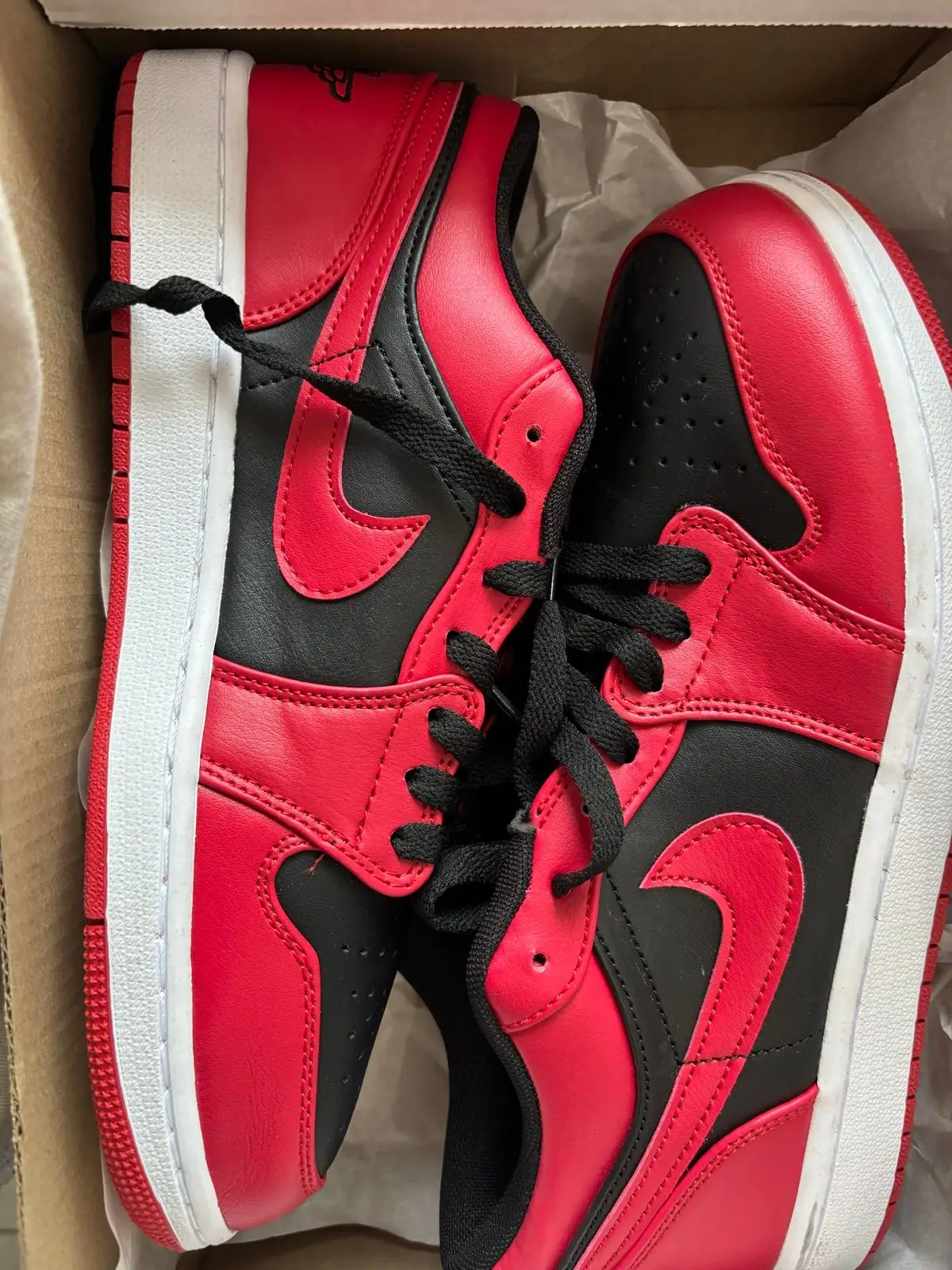 Nike Air Jordan 1 Low Red and Black