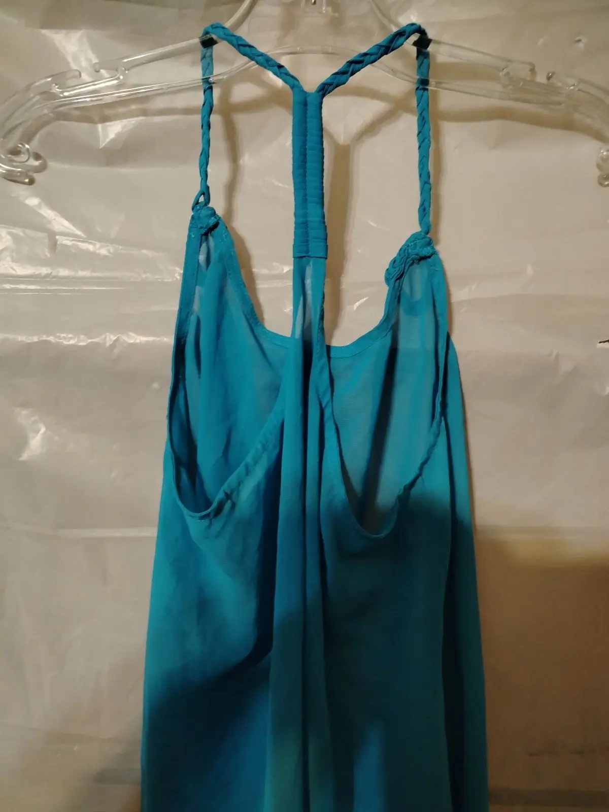 Jay Jays Teal Chiffon Braided Strap Top