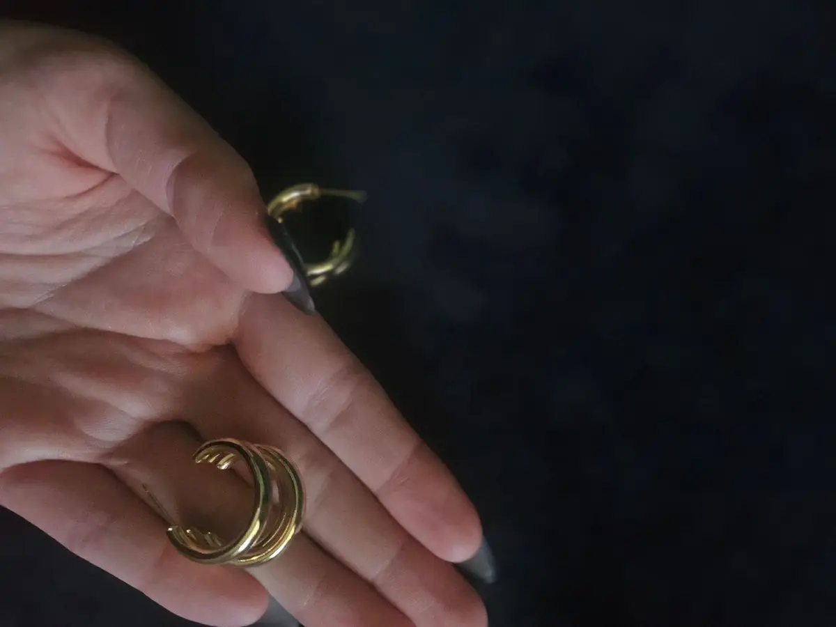 Gold Tone Hoop Earrings