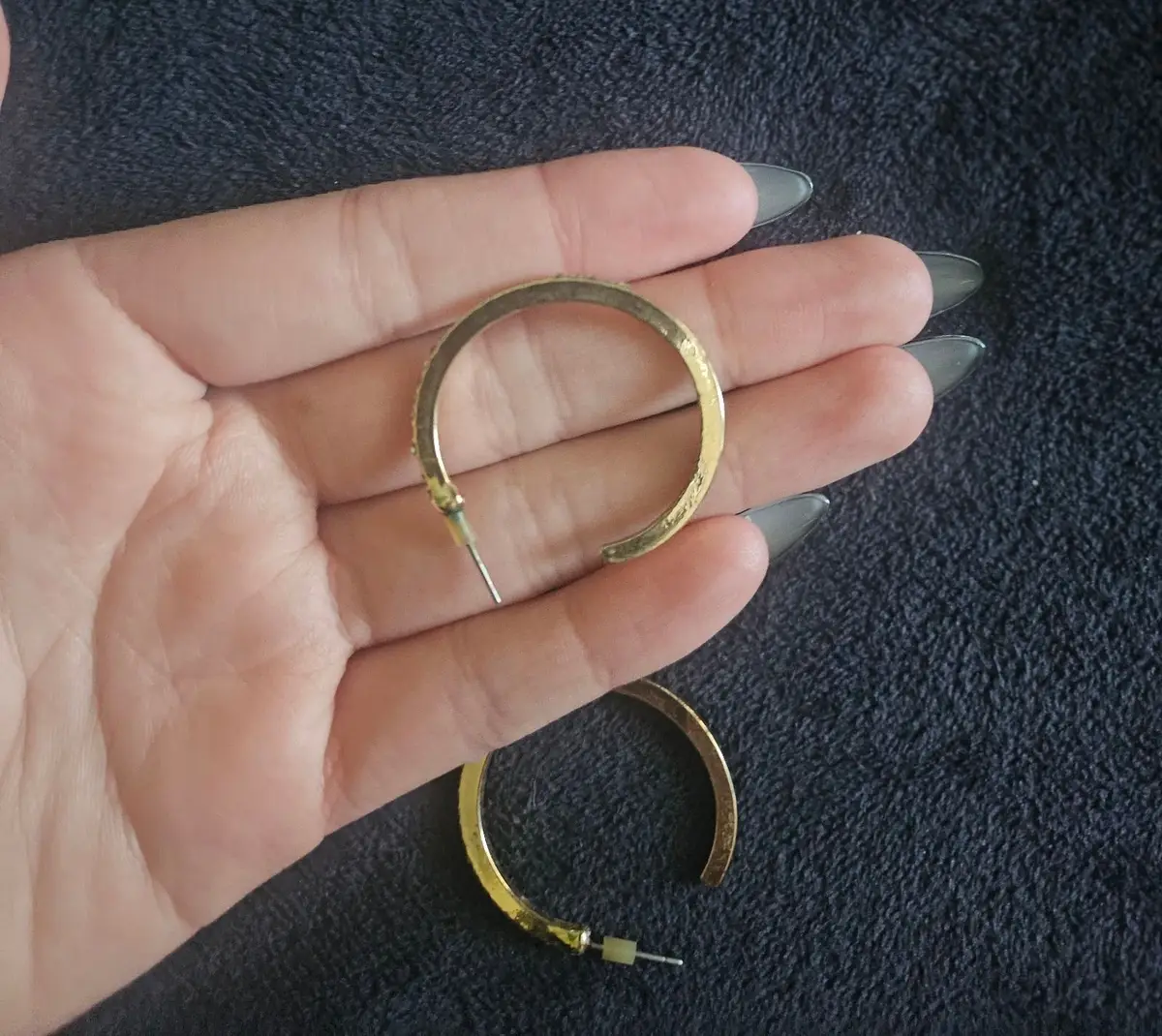 Gold Tone Hoop Earrings