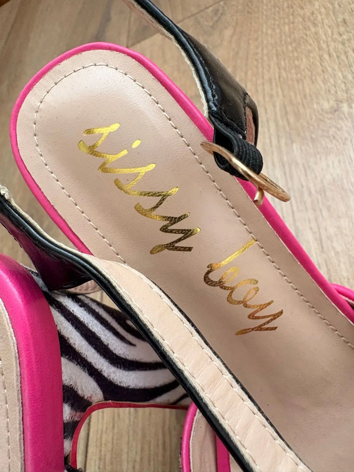 Sissy Boy Leopard Print Pink Heel Sandals