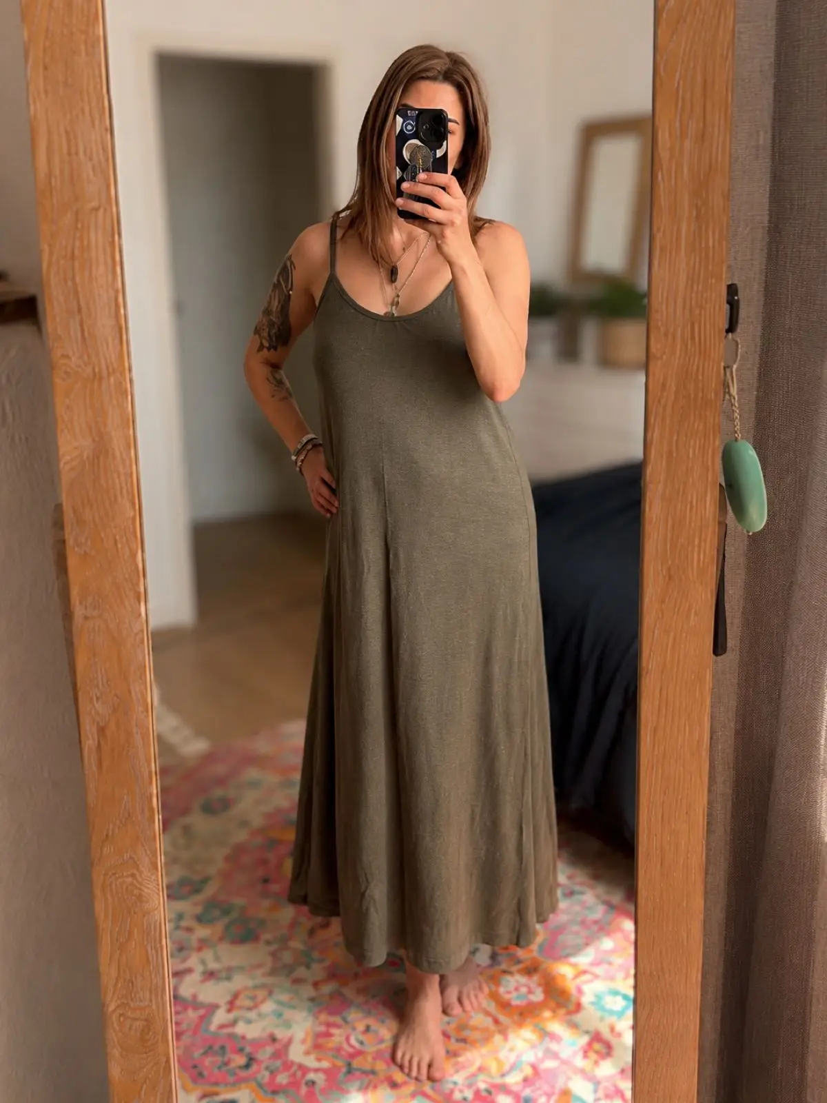 Country Road Olive Green Slip Dress
