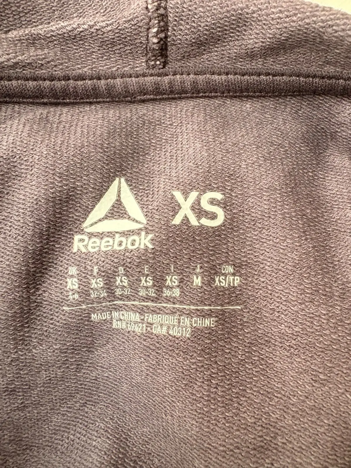 Reebok Black Cropped Sleeveless Hoodie