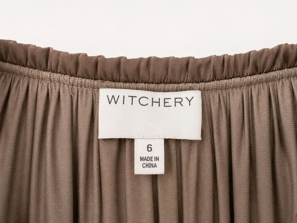 Witchery Olive Green Long Sleeve Blouse Size 6