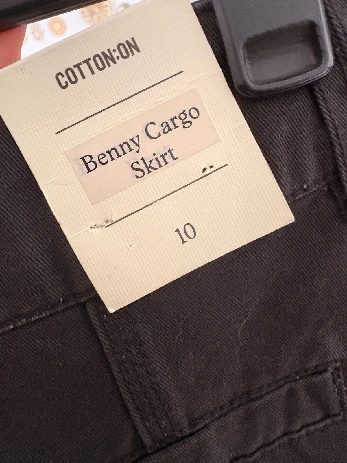 Cotton On Dark Grey Cargo Denim Skirt
