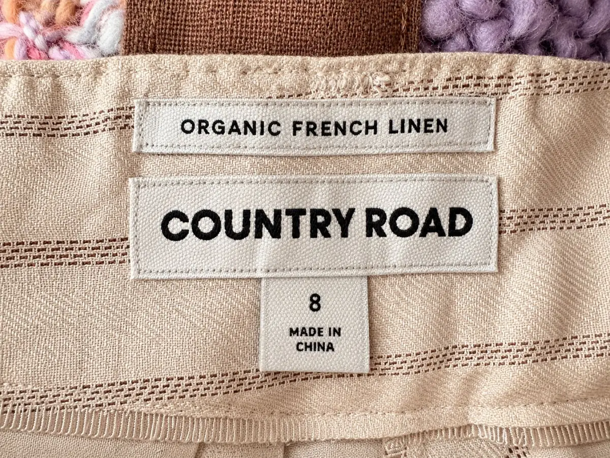 Country Road Beige Striped Wide-Leg Trousers