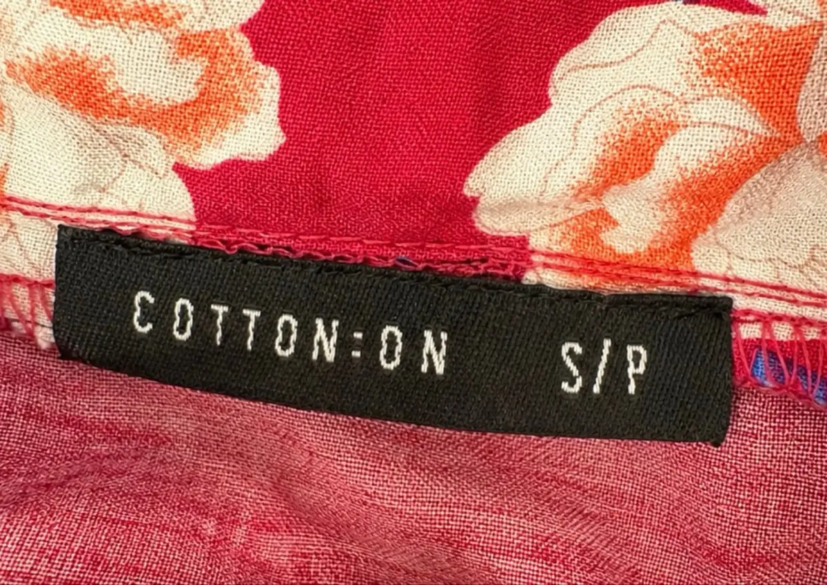 Cotton On Red Floral Wrap Skirt Size S
