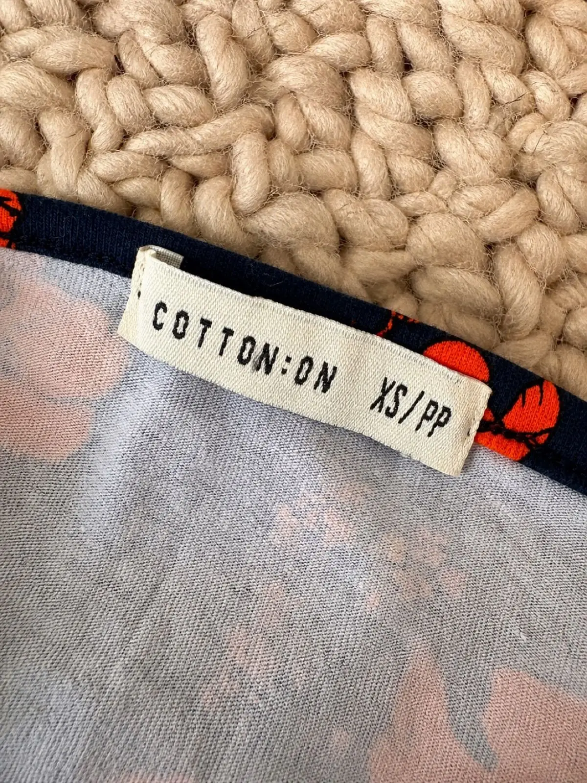 Cotton On Floral Bodysuit Black Orange