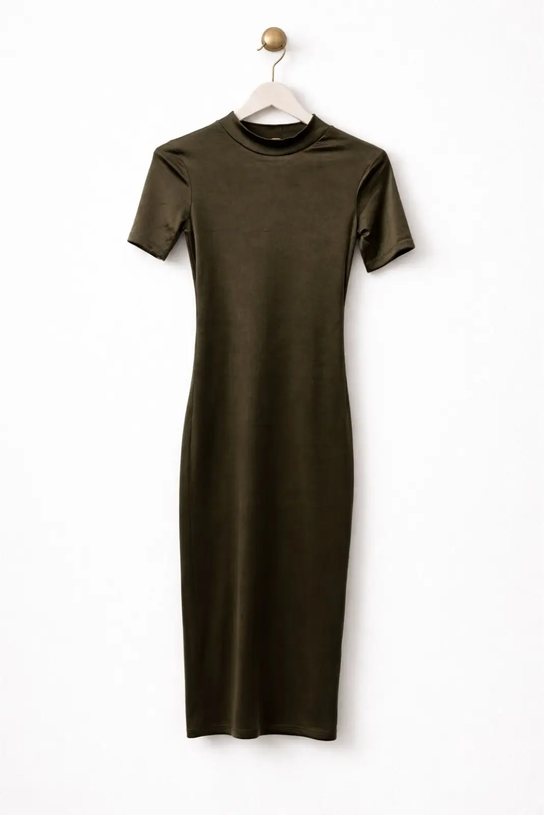 Zara Olive Green Midi Dress Size S