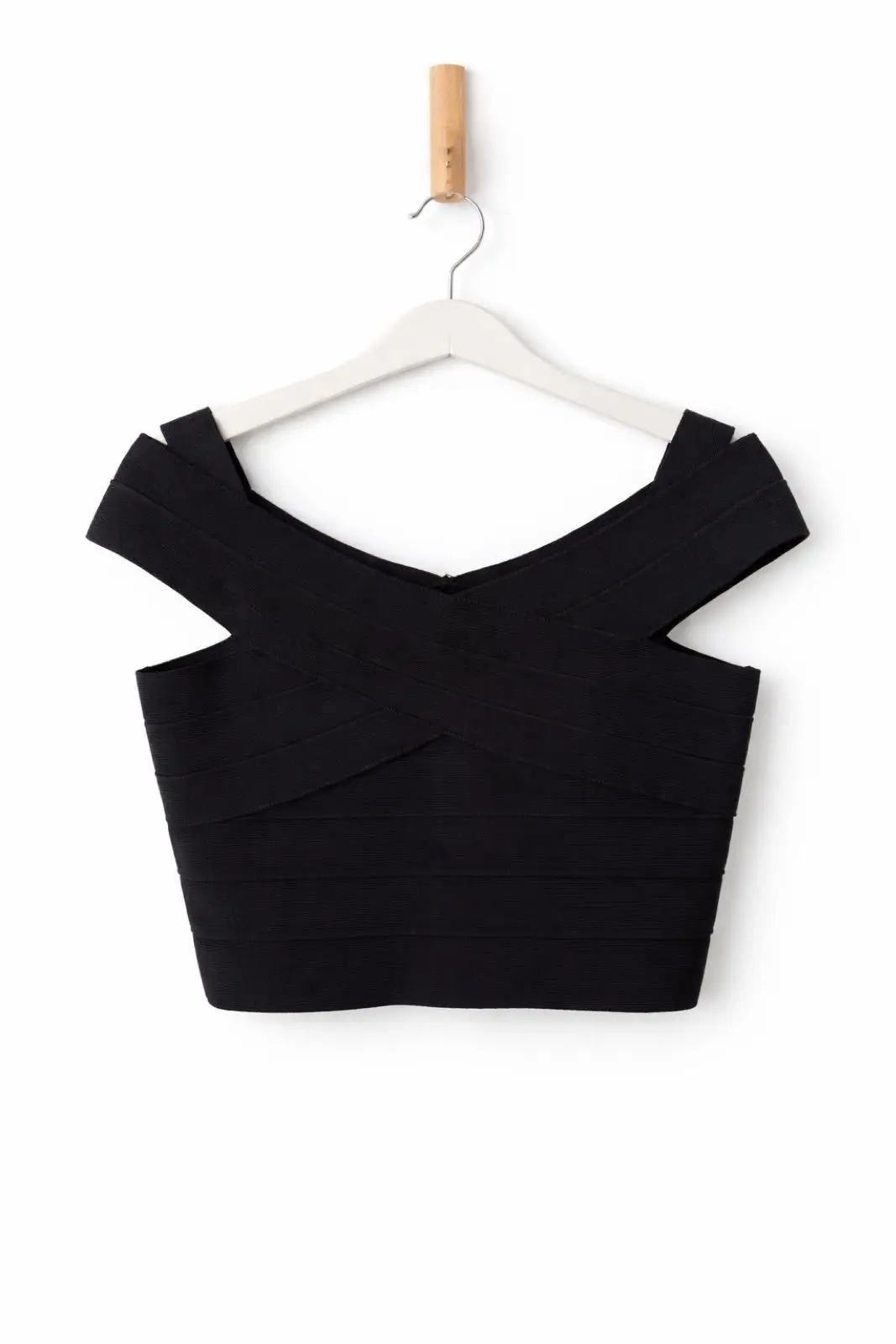 Guess Black Bandage Crop Top