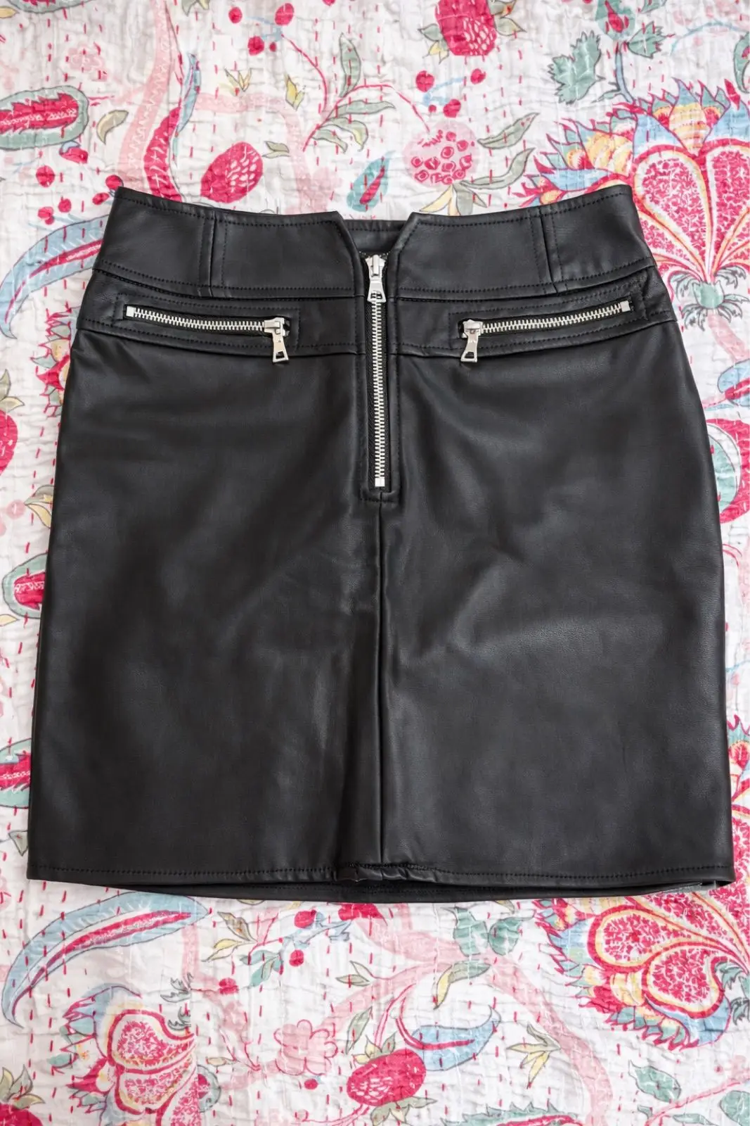 Guess Black Faux Leather Mini Skirt