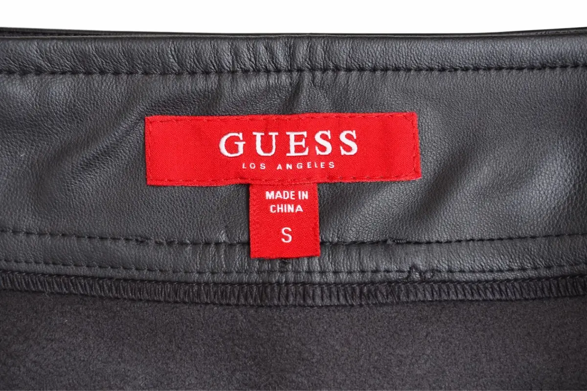 Guess Black Faux Leather Mini Skirt