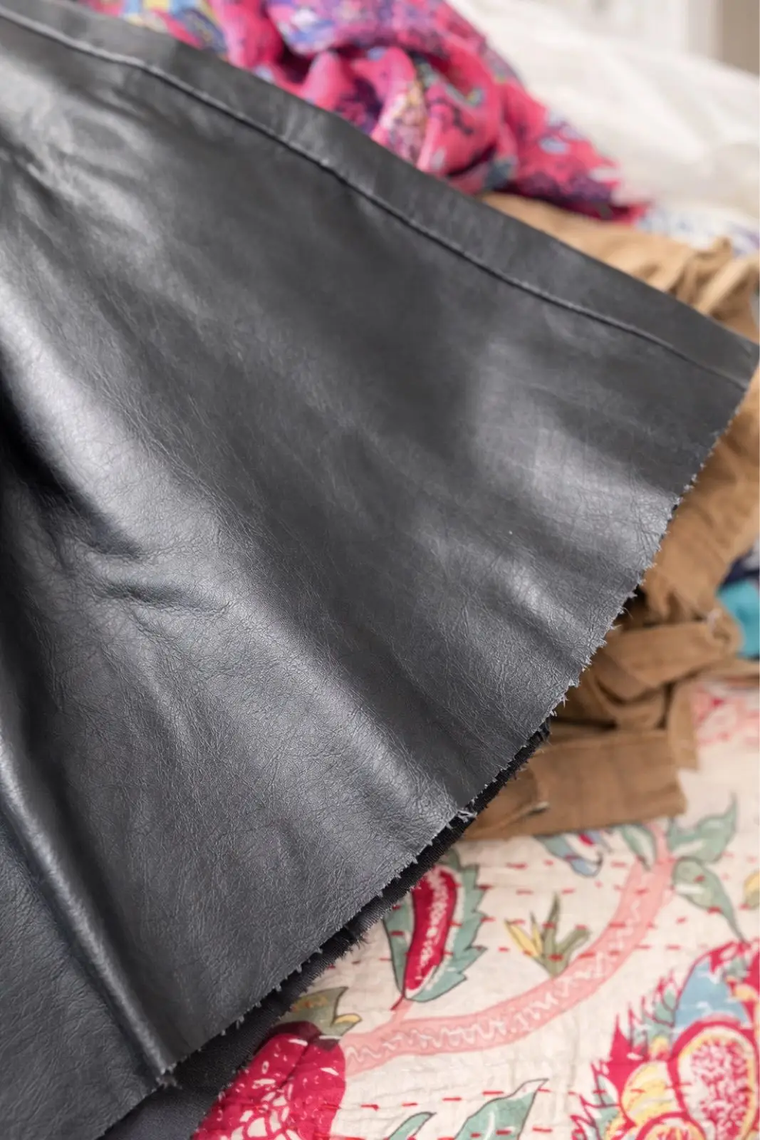 Forever 21 Black Faux Leather Skirt