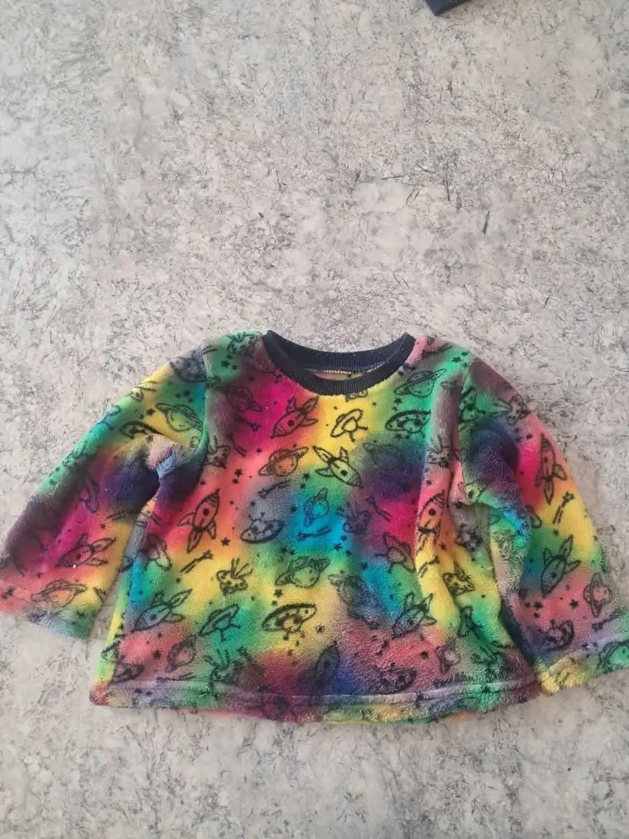 Pep 🚀 PRELOVED: Fleece Space-Themed Sleepwear Set – Approx. 12–14 kg Toddler