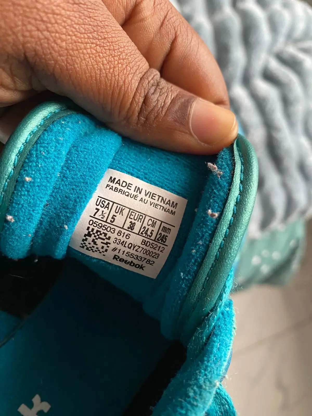 Reebok Teal Sneakers