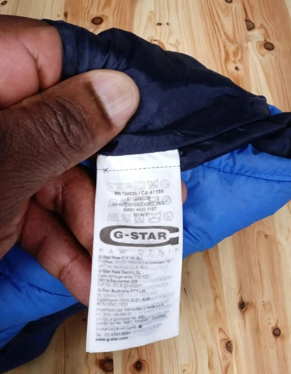 G-Star RAW Blue Hooded Puffer Vest
