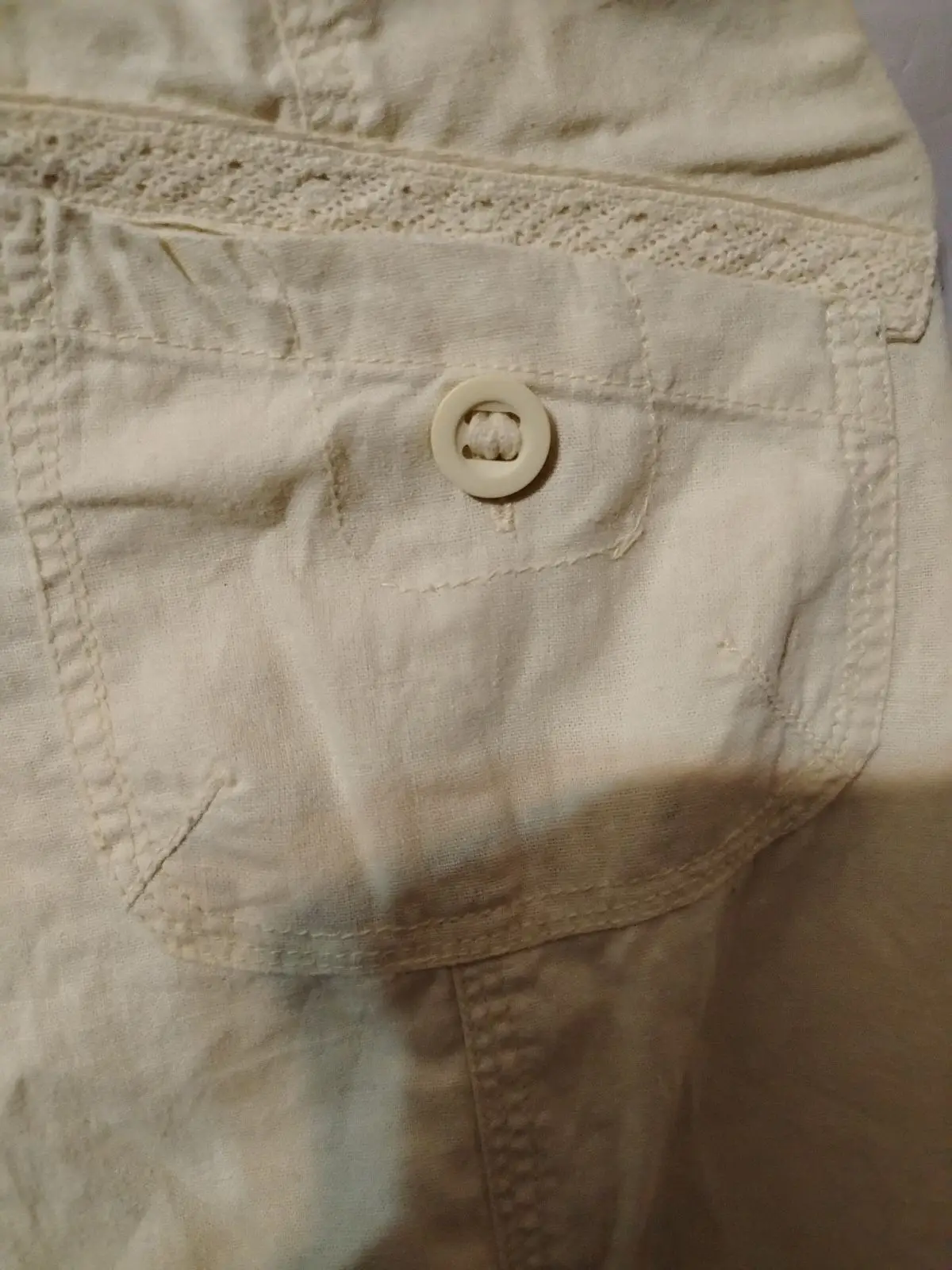 Soul Cal Yellow Linen Blend Crop Pants Size 14