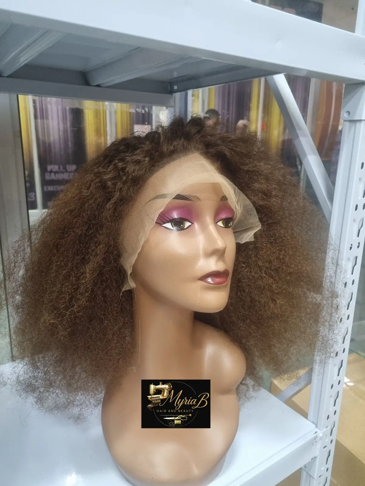 Brown Curly Lace Front Wig