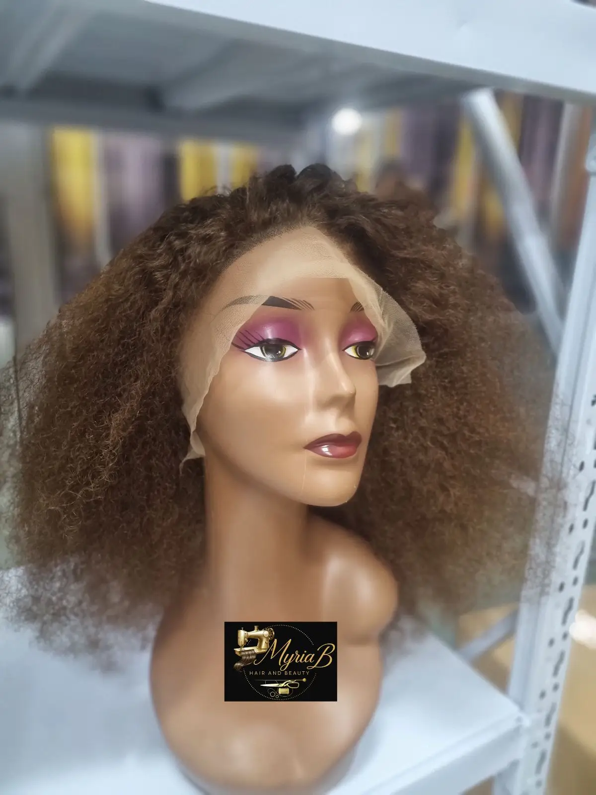Brown Curly Lace Front Wig