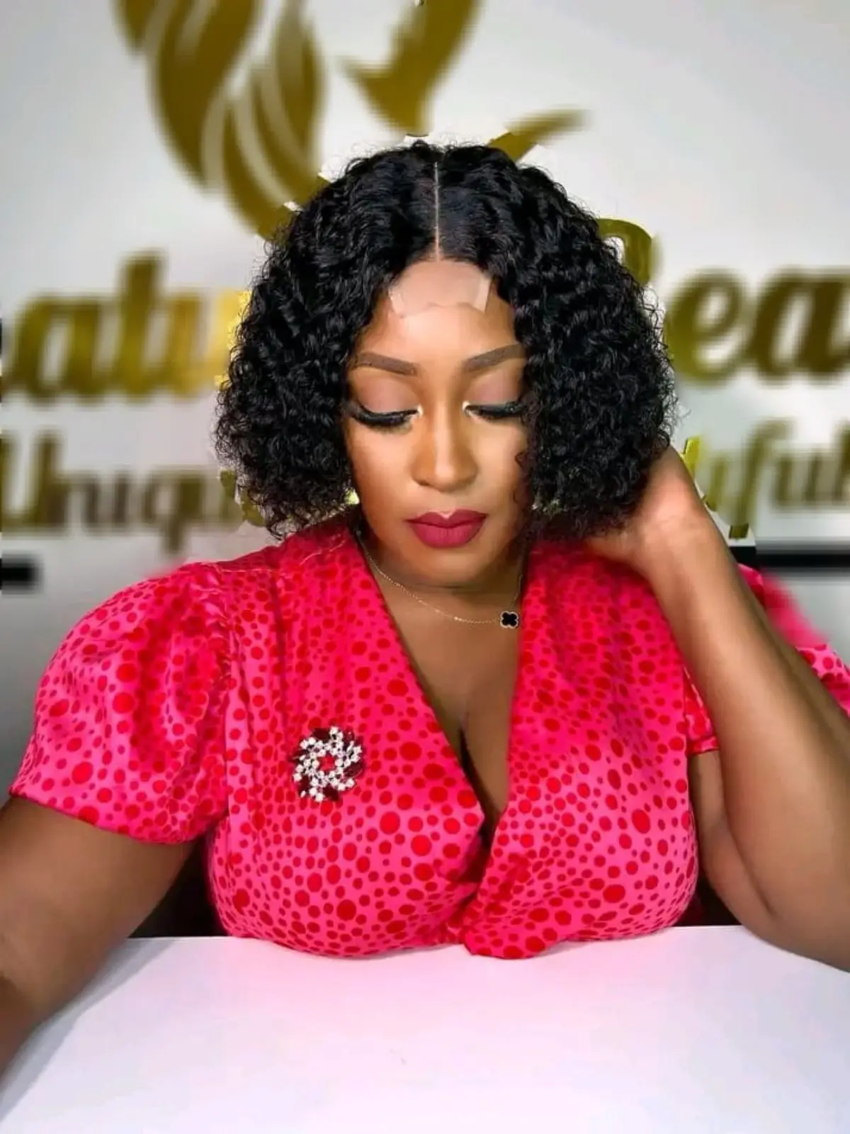 Short Black Curly Wig