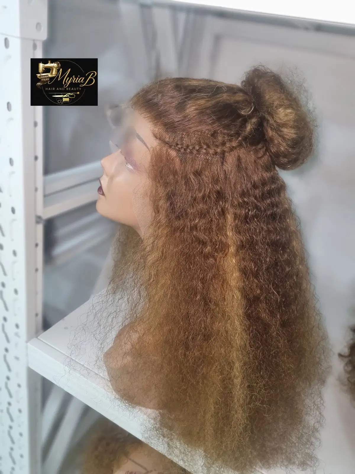 Brown Curly Lace Front Wig