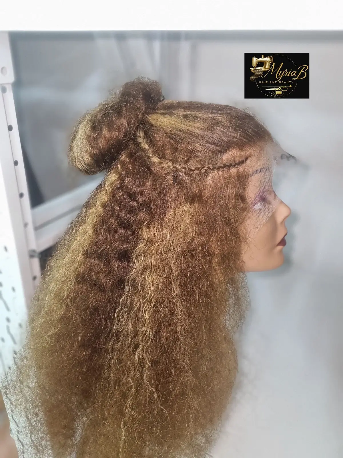 Brown Curly Lace Front Wig