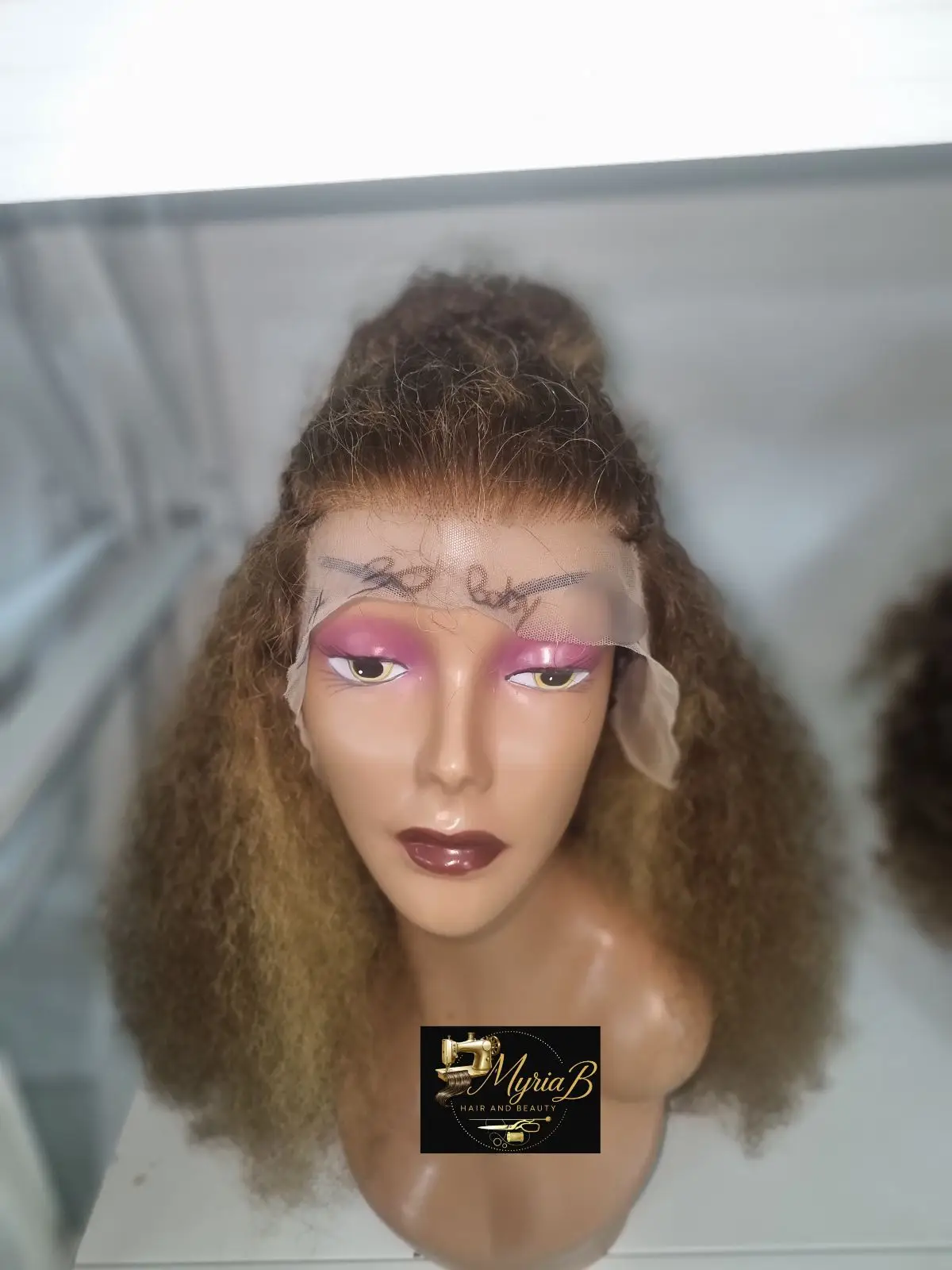 Brown Curly Lace Front Wig