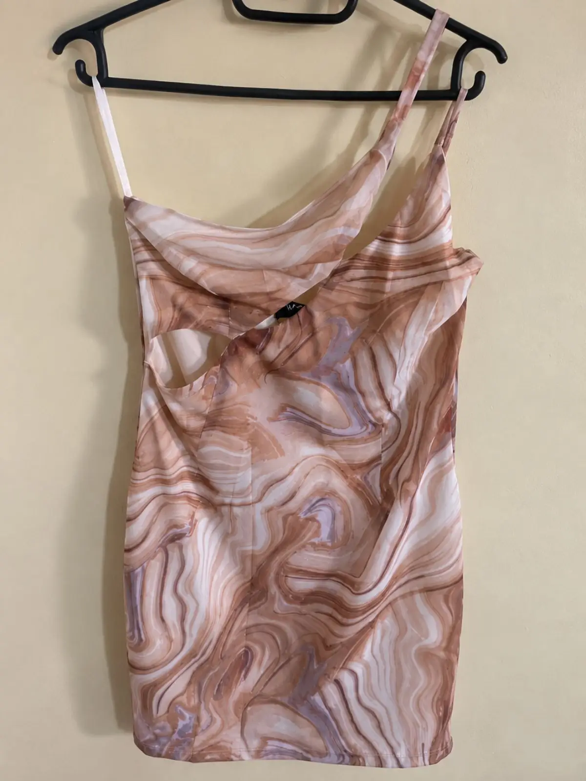 Brown Swirl Print Mini Dress Size S