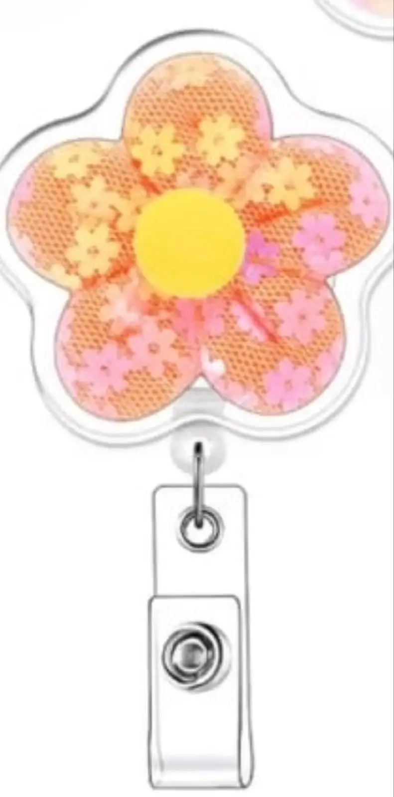 Floral Badge Reel Holder