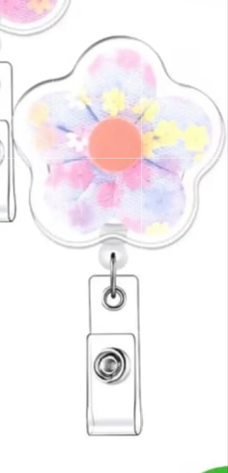 Flower Retractable Badge Reel