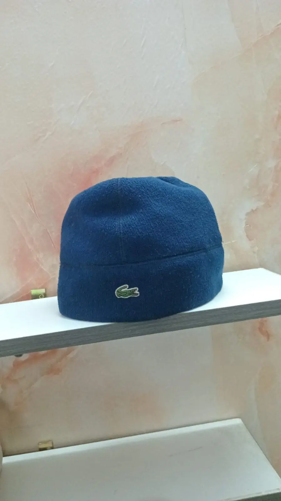Lacoste Blue Fleece Beanie