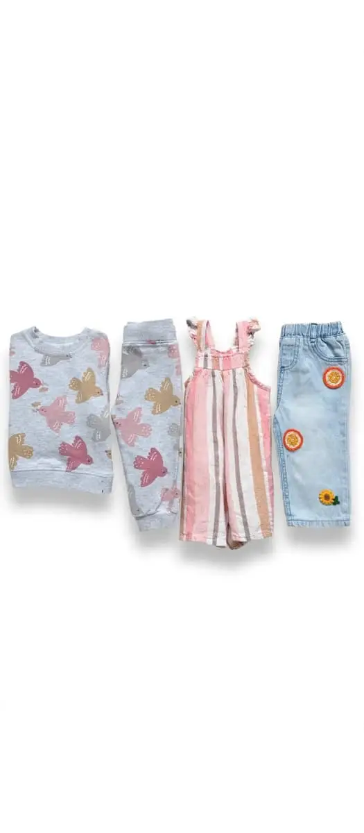 Woolworths Bundle of baby's clothes:jeans, tracksuit and shot jumpsuit