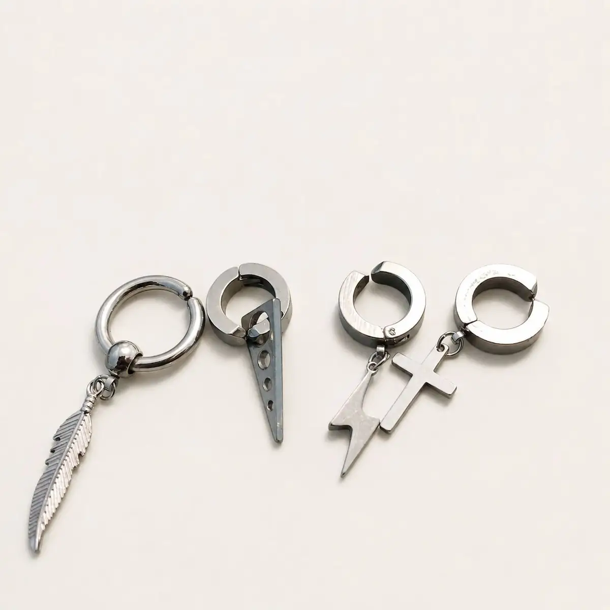 Set of 10 Non-Piercing Clip-On Earrings