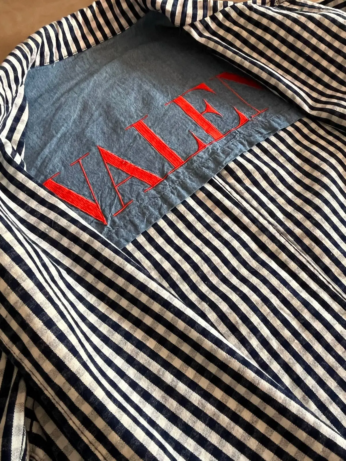 Valentino Gingham Pattern Button-Up Shirt