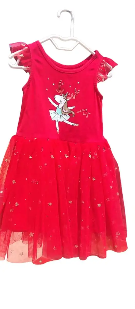 Baby girls bundle clothes: Xmas dress, Coudroy dress, White and pink dress and jumpsuit