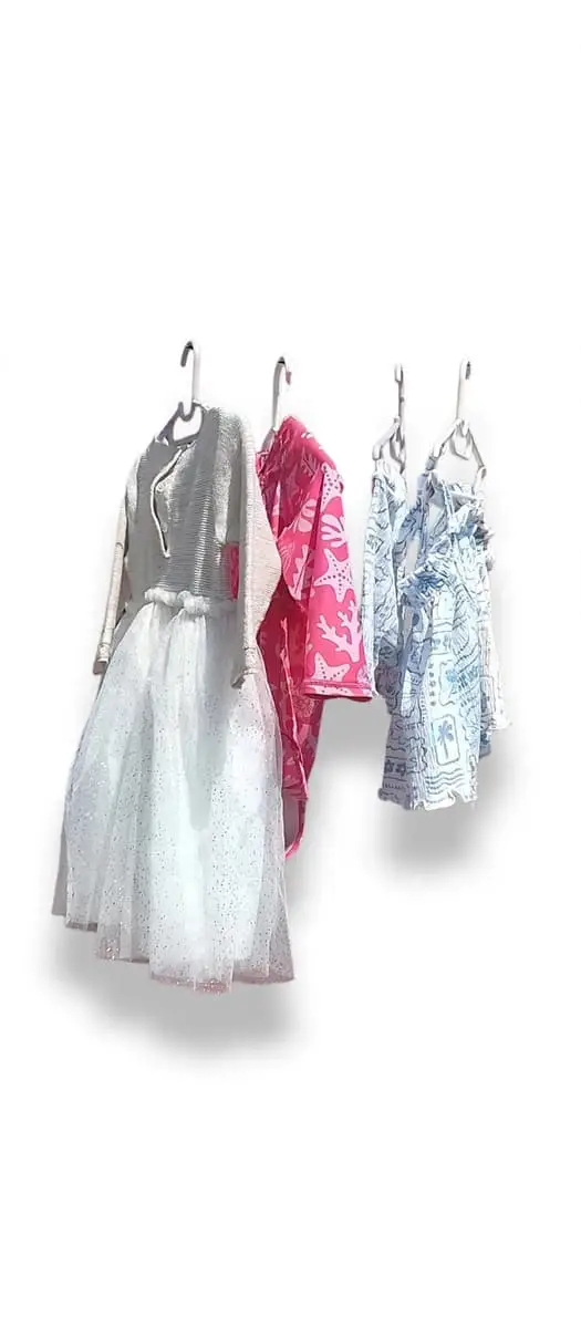 Baby girl bundle: dress, 2 piece summer shorts with sleeveless top and swimwear with a cap