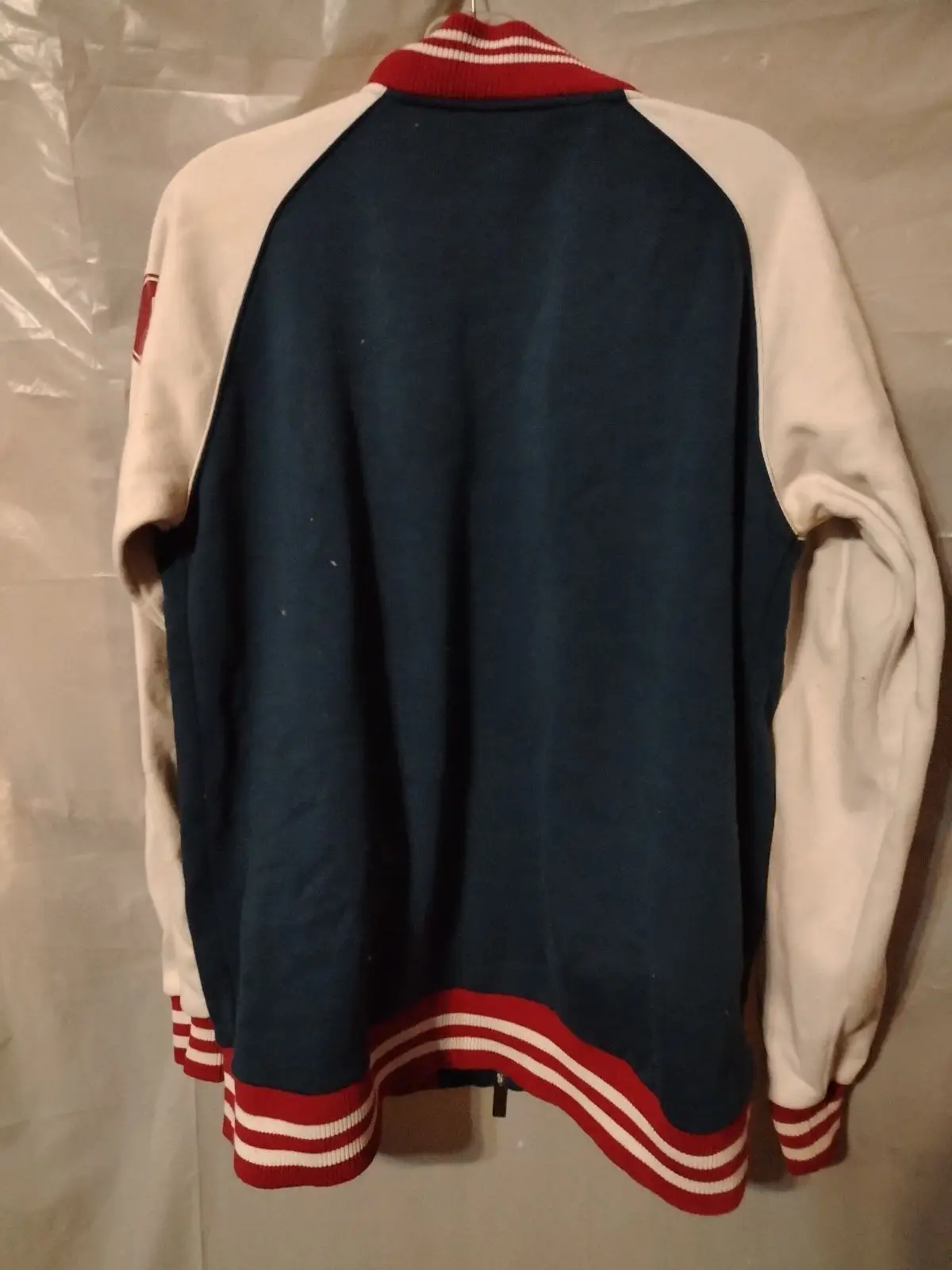 DC Shoes Varsity Jacket Navy Cream Large