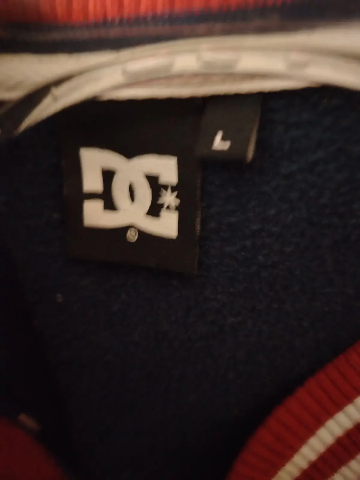 DC Shoes Varsity Jacket Navy Cream Large