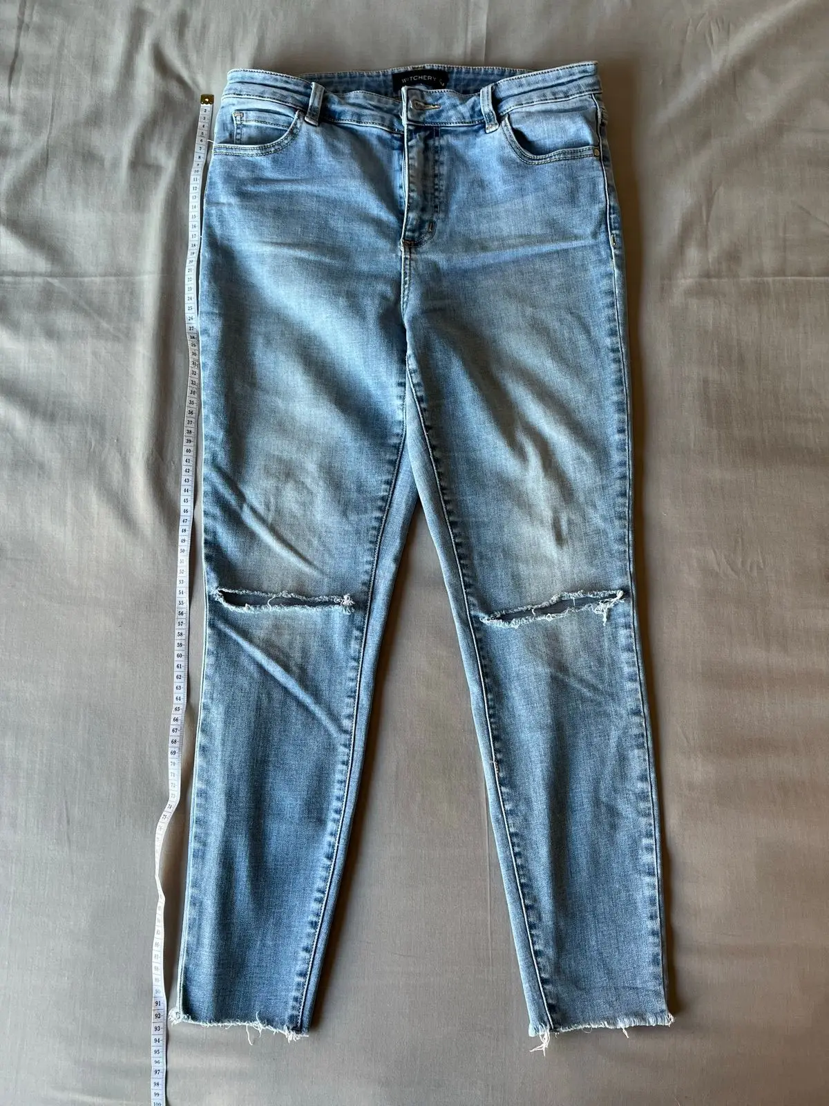 Witchery Light Wash Ripped Skinny Jeans