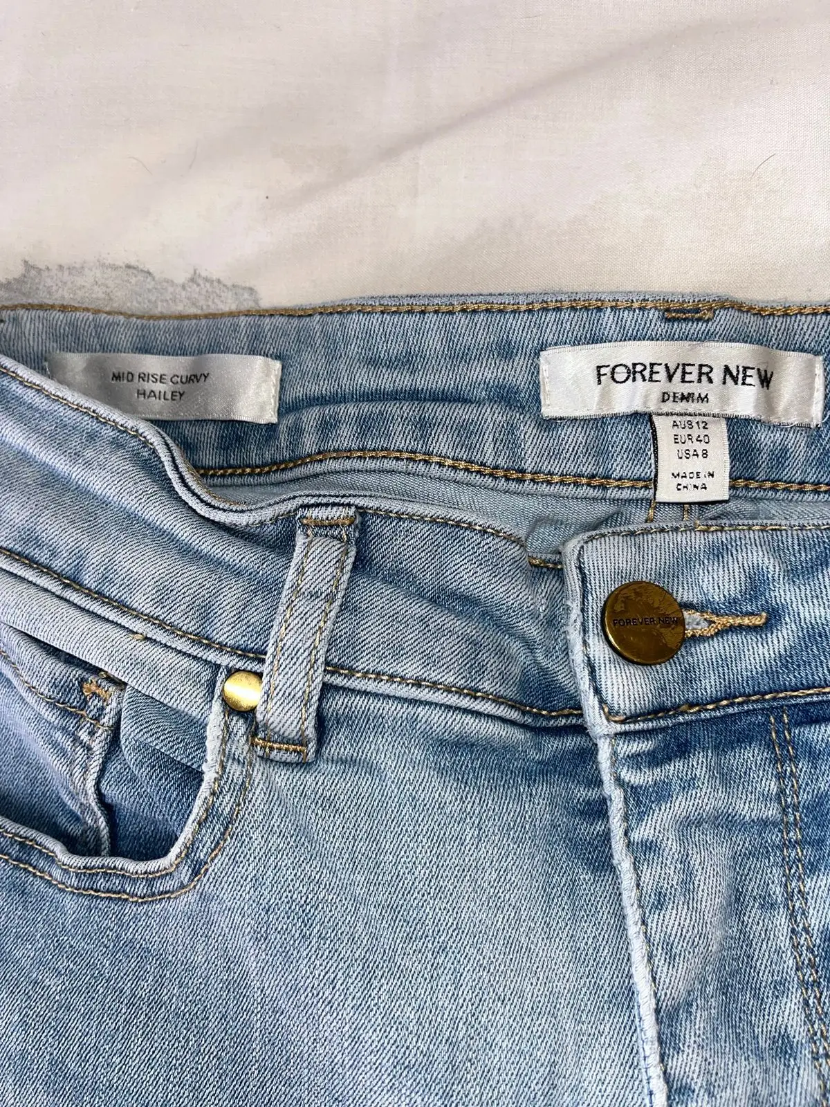 Forever New Light Wash Denim Jeans