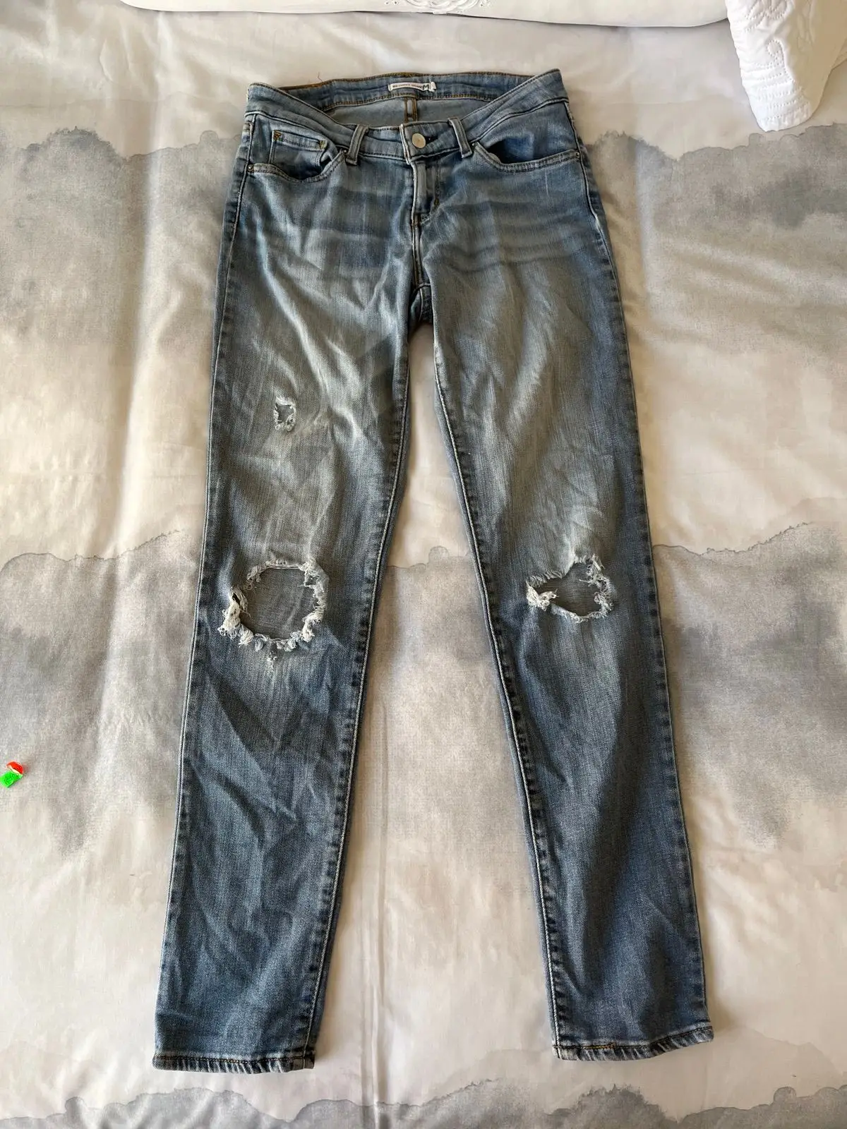 Levi's Distressed Light Wash Jeans