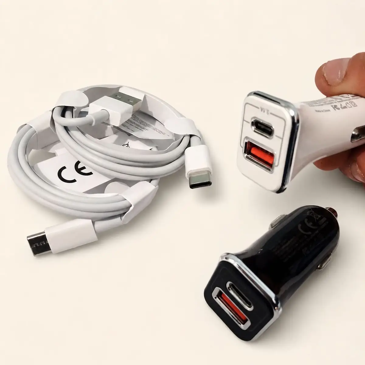Generic White USB Car Charger
