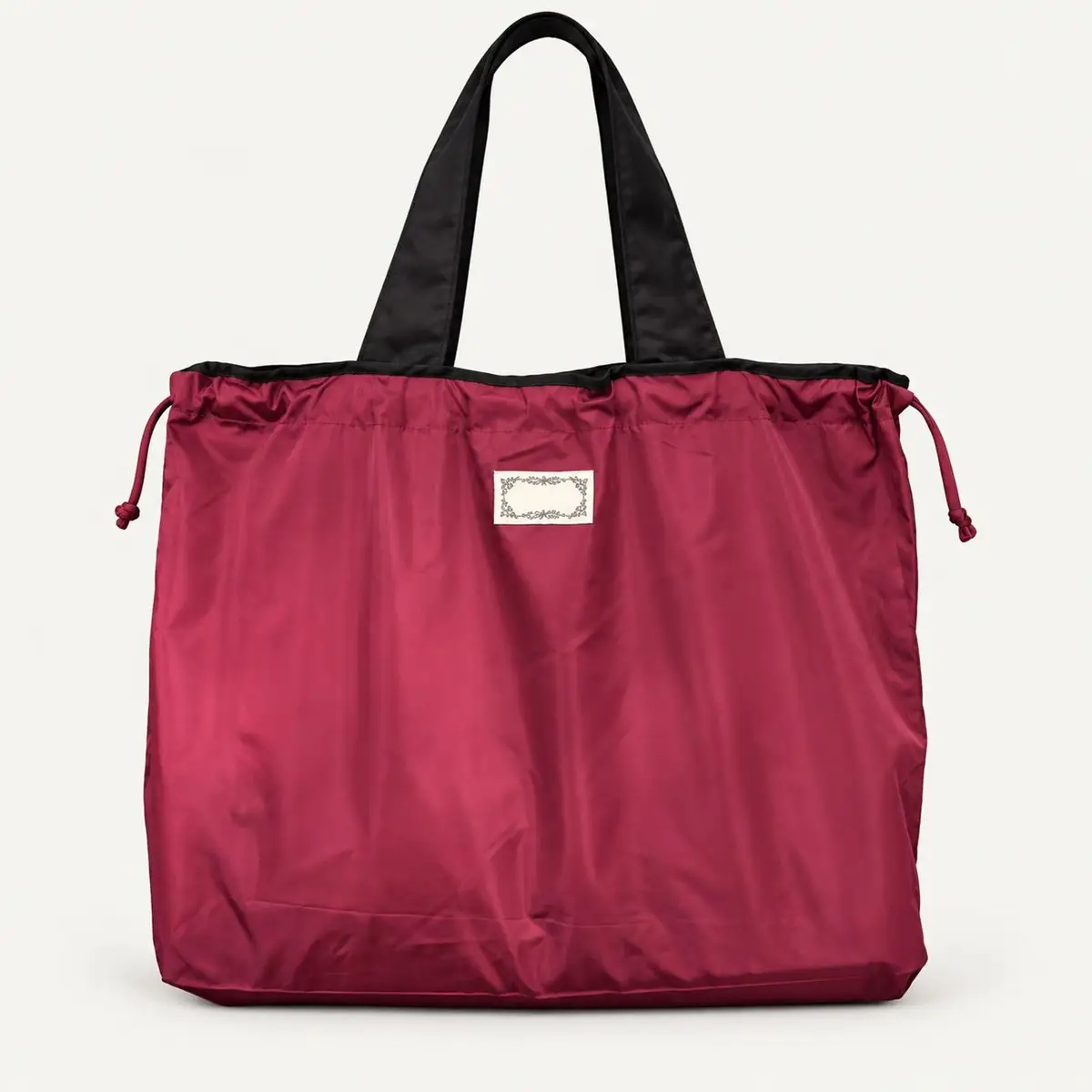 Purple and Green Nylon Tote Bag