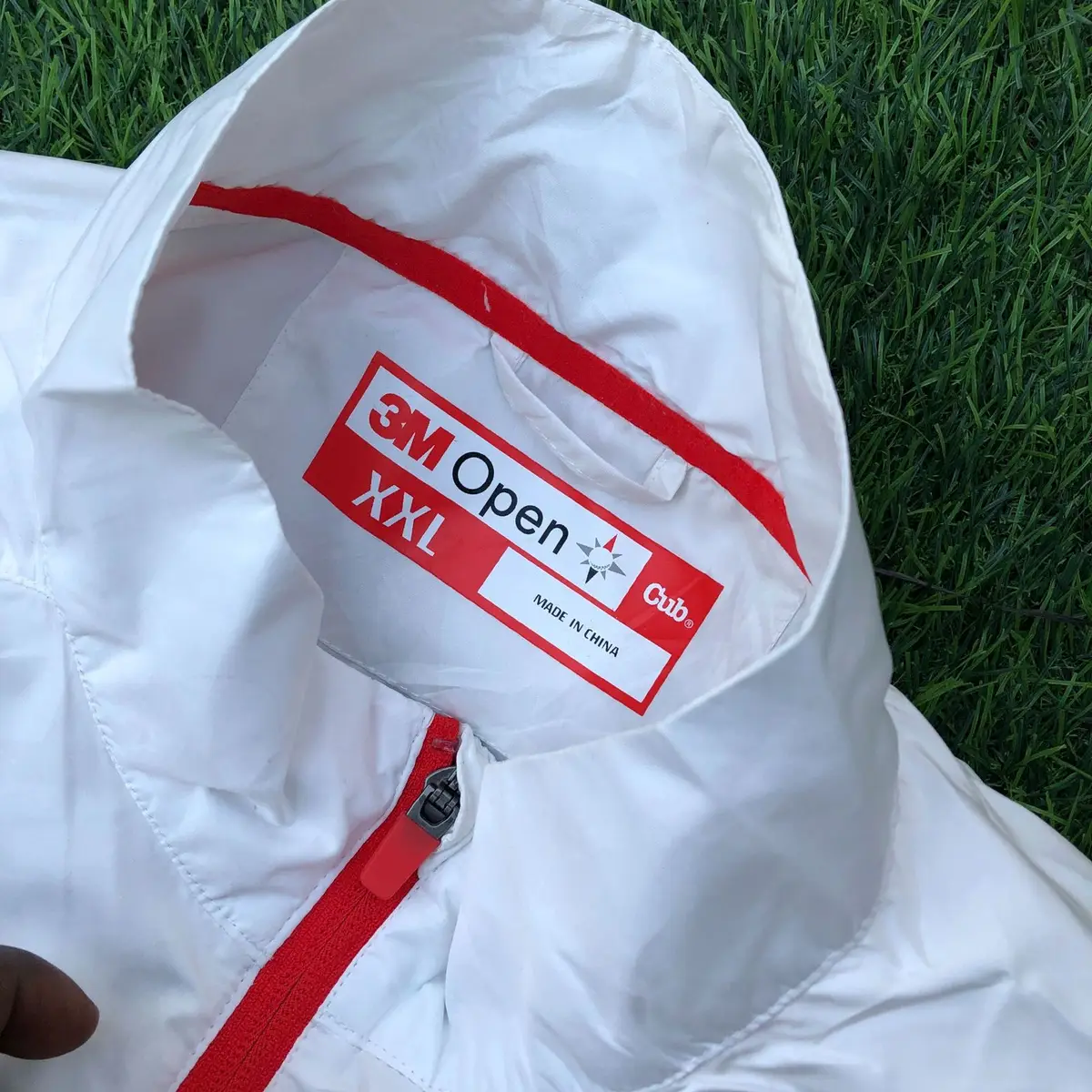 3M Open Branded White Windbreaker Jacket