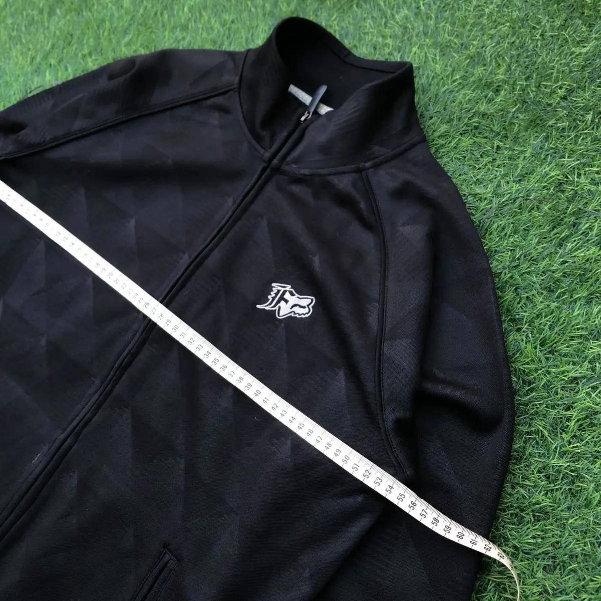 Fox Racing Black Geometric Pattern Track Jacket