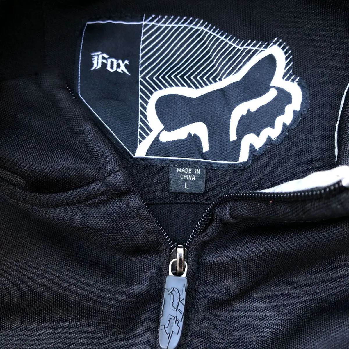 Fox Racing Black Geometric Pattern Track Jacket