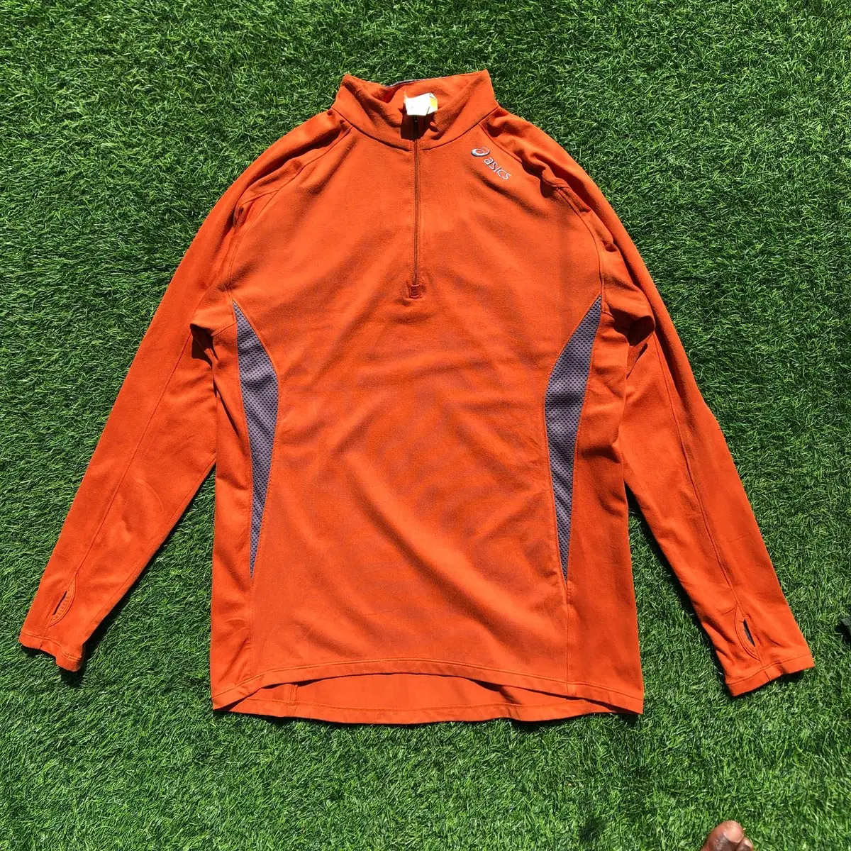 Asics Orange Quarter-Zip Running Top