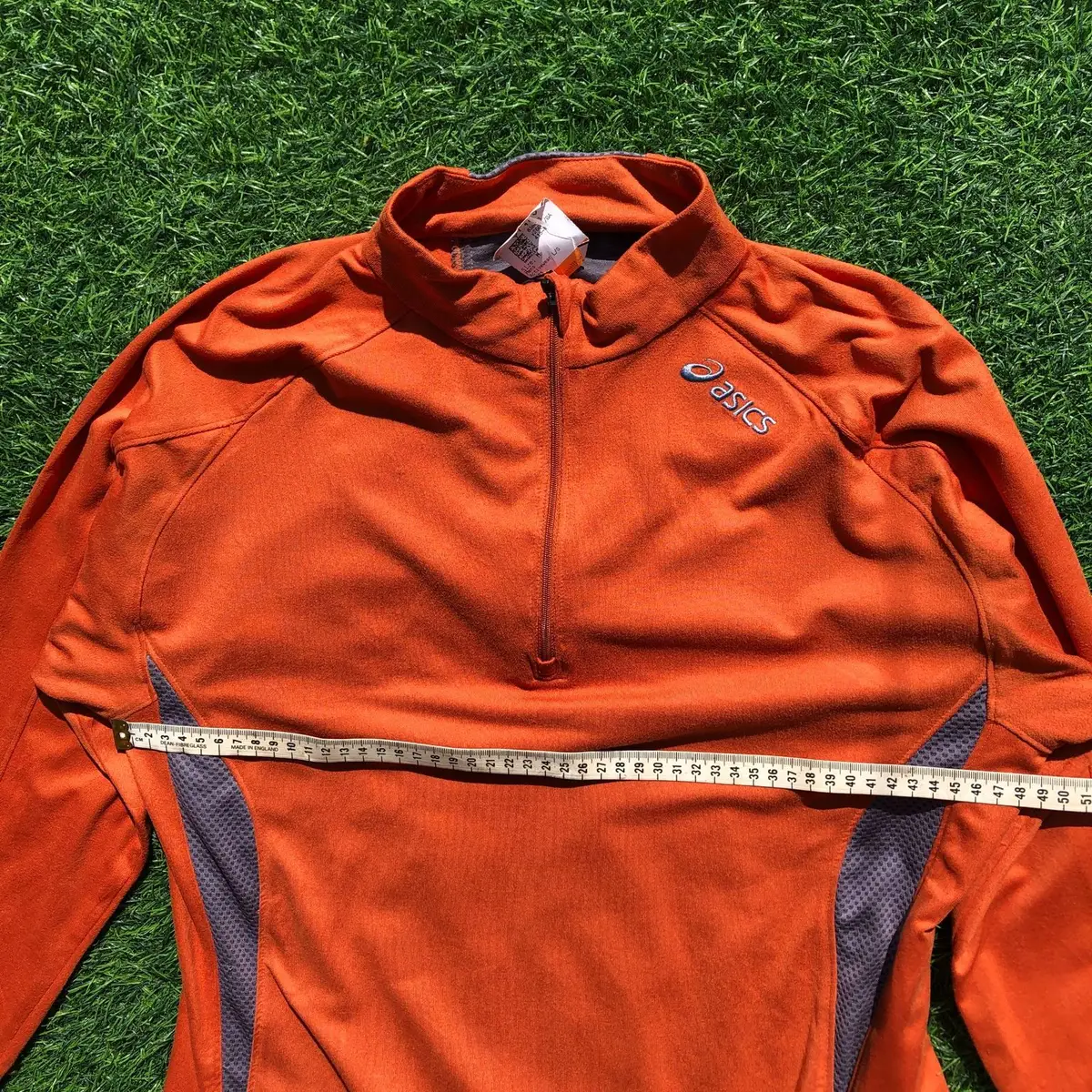 Asics Orange Quarter-Zip Running Top
